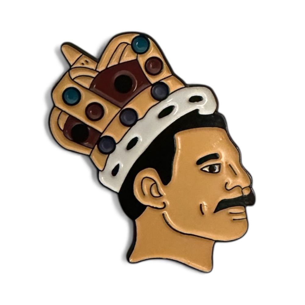 Freddie Mercury Queen Crown Enamel Pin Colorful Rock Music Collectible NEW